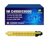 KLXFJ IM C4500 C6000 With Chip Compatible For Ricoh IM C4500 C6000 Printer, High Yield Toner 33000/ 22500 Pages,Yellow-1 Pack