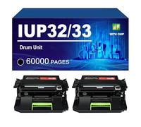 KLXFJ IUP32 33 Drum Unit Compatible For Konica Minolta Bizhub 4052 4752 Printers,Black-2 PACK