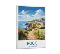 KLYCHF Rock Cornwall Vintage Travel Posters Landscape 12x18inch(30x45cm) Wall Art Picture Print Canvas Art Poster Modern Family Bedroom Decor Posters