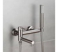 KLYDBMYT Bath Shower Mixer Tap Wall Mounted Gray 90 Swivel Tap Single Lever Bath Tap Shower Head and Hose Set for Bath Taps enterprise