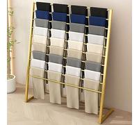 KLYDBMYT Floor Standing Scarf Display Stand, Metal Scarf Holder Accessory Organizer Rack, Clothing Retail Store Sheets Belt Hanging Rack, Garment Rack Suit Pants Hanger Shawl Organizer Towel Rack