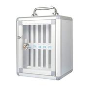 KLYDBMYT Mobile Phone Storage Cabinet Safe Deposit Box School Factory Examination Work Transparent Lock With Numbered Locker (Color : Silver, Size : 12)