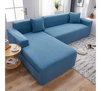 KLYDBMYT Modern 5-Seater Royal Blue Corner Sofa for Kids & Pets, Resistent Comfortable Fabric, Universal 4-Season Design, Stretchable & Wear-Resistant, Ideal Living Room Furniture