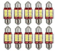 Klyk 10 PCS Festoon LED Car Bulb, 31 MM 240LM 6500K 4014 Chipsets Lamps | No Polarity 12V, Reading Xenon White Bulbs, Car Interior Light, 10 SMD Lights