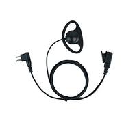Klykon Ear Pieces for Motorola Radios, 2 Pin D Shape Police Earpiece Headset with Mic Ptt for Motorola 2 Way Radio Wakie Talkie Cls1110 Cp200d Cp200