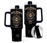 KlymoraTrelix Basgiath Gifts - Storm Brave The Dark Tumblers - Fantasy Bookworm Cup - Fourth Dragon Rider Book Mug - Dragon Wing 40 Oz Tumbler - Onyx Gifts For Book Lovers on Christmas, Birthday