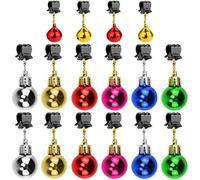 KLYNGTSK 16PCS Multicoloured Mini Beard Bells Sounding Jingle Balls Bauble Ornaments with Clips - Xmas Beard Decoration for Men - Holiday Decor - Christmas Festival