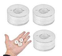 KLYNGTSK 3 PCS PVA String Spools Water Soluble Carp Fishing Line Invisible Fishing Wire Carp Fishing String Kit for Seawater and Freshwater Bait Lure Accessory (20M*0.4MM/PC, White)