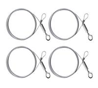 KLYNGTSK 4 PCS Picture Hanging Wire 1.5mm*2m Heavy Duty Hanging Wire Adjustable Stainless Steel Wire Hanging Chain for Light/Lamp Hardware Hold Up to 30 KG
