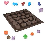 KLYNGTSK Christmas Chocolate Moulds Silicone Chocolate Mould 25-Cavity Christmas Molds Non-Stick Chocolate Silicone Moulds 3D Xmas Candy Mold Trays for Jelly Cookies Cake Biscuit Pudding Fondant DIY