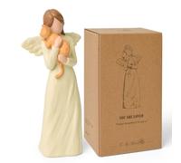 Klyno Cat Memorial Gifts for Loss of Sympathy Gift, Angel Orange Cat Figurines Angels Statue for Lovers in Memory of Passing Away (Orange Cat)
