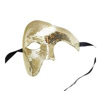 Klynovalu Face Cover with Jewelry for Masquerades Ball | Elegant Sparkling Half for Halloween Costume Parties, Rhinestone Half, Mysterious Looks, Stage Accessories