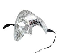 Klynovalu Face Cover with Jewelry for Masquerades Ball | Elegant Sparkling Half for Halloween Costume Parties, Rhinestone Half, Mysterious Looks, Stage Accessories