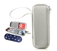 klyrith Epipen Medical Carrying Case with 1 Ice Pack, Hard Shell EVA Shockproof Travel Bag for 2 Epi Pens or Asthma Inhaler, Auvi-Q, Portable Emergency Bag Organiser for Medication, gray, Fashion and