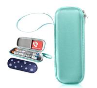 klyrith Epipen Medical Carrying Case with 1 Ice Pack, Hard Shell EVA Shockproof Travel Bag for 2 Epi Pens or Asthma Inhaler, Auvi-Q, Portable Emergency Bag Organiser for Medication, turquoise, Fashion