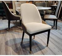 KLZUOPT Light luxury modern dining chair single chair, wear-resistant and comfortable artificial leather and stable non-slip metal kitchen chair, dressing chair, leisure chair, negotiation chair