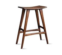 KLZUOPT Luxury Bar Stools Wooden Saddle Stool Counter Height Stools Bar Chairs Nordic Minimalist Style Breakfast Chair Creativity Counter BarStools