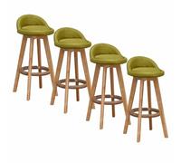 KLZUOPT Luxury Barstool Bar Stool Set of 4 Bar Stools Breakfast Dining Bar Chairs with Backrest Wooden Frame and Footrest for Bar, Counter, Kitchen and Home