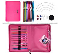 KLZWCP Tunisian Crochet, Interchangeable Knitting Needles Set, Ergonomic Crochet Hooks Multifunction Knitting Craft Tool Knitting Supplies for Home