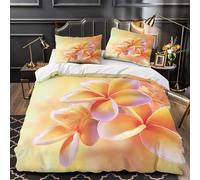 KLZXCVBNMQW 3D Design Printed 3PCs Bedding Set TropicalFlower Comforter Cover Home Decor Hidden Zipper Extra Soft Breathable for Teens,Boys,Girls SoftPastel Duvet Cover King（220x240cm）