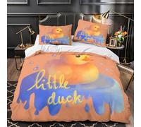 KLZXCVBNMQW 3D Print 3 Pieces Bedding Set Home Decor Hidden Zipper Ultra Soft Rubber Duck Duvet Cover Anti-allergic All Season for Teenagers,Children,Women Coon Comforter Cover King（220x240cm）
