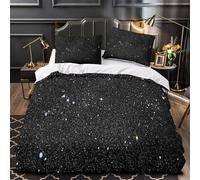 KLZXCVBNMQW 3D Printed 3 Pieces Bedding Set Bedroom Decor Zipper Ultra Soft StarryNightSky Quilt Cover Breathable All Season for Boys,Teenagers,Kids CosmicAstronomy Duvet Cover Single（140x200cm）