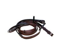 KM Elite Biothane Smooth Grip Reins Havana With Stoppers - Havana
