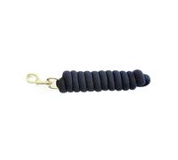 KM Elite Cotton Double Braided Solid Colour 7ft Leadrope - Black