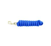 KM Elite Cotton Double Braided Solid Colour 7ft Leadrope - Blue