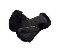 KM Elite High Wither Half Pad - Spine Free (Black/Black, Large)