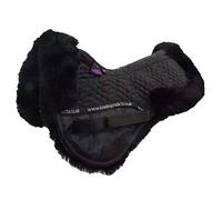 KM Elite High Wither Half Pad - Spine Free (Black/Black, Medium)
