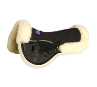 KM Elite High Wither Half Pad - Spine Free (Black/Natural, Medium)