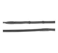 KM Elite Pro Grip with Stoppers Eventer Reins 54cm Black