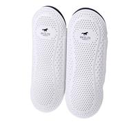 KM Elite Pro Mesh Hybrid Brushing Boot Set Ultimate Comfort Dressage Schooling Jumping (Medium - 2 Strap, White)