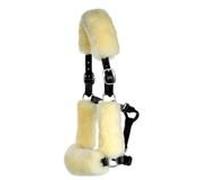 KM Elite Sheepskin Headstall Set Black