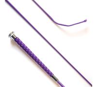 Km Elite Silver Braided Grip Dressage Whip - 110cm · Purple