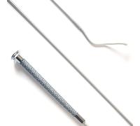 Km Elite Silver Braided Grip Dressage Whip - 110cm · Silver