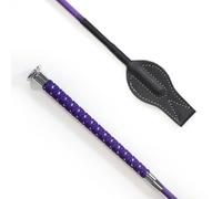 KM Elite Silver Braided Junior Whip - Purple