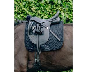KM Elite Teddy Soft Half Lined Dressage Square - Black