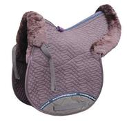 KM Elite Teddy Soft Half Lined GP Numnah - Mocha