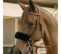 KM Elite Teddy Soft Noseband Cover - Black
