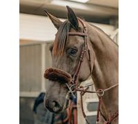 KM Elite Teddy Soft Noseband Cover - Mocha