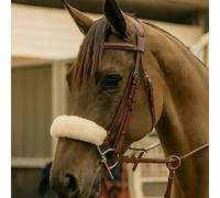 KM Elite Teddy Soft Noseband Cover - Natural