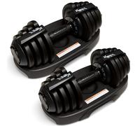 KM-Fit 2x Adjustable Dumbbell Set 1.5-12.5 kg 11 Levels Dumbbells Home Gym