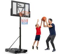 KM-Fit Adjustable Basketball Hoop 135-305 cm Outdoor Wheels Net Set Durable