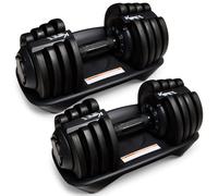 KM-Fit Adjustable Dumbbell 1.5-18kg,12 Levels, Weight Training,Home Fitness,Base