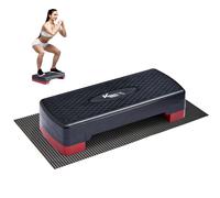 KM-Fit Fitness Stepper | Stepping Board Aerobic Stepper for at home | Step-Bench 2-way height-adjustable | Gymnastics Home Stepper with non-slip mat | Aerobic Stepping Bench