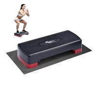 KM-Fit Fitness Stepper | Stepping Board Aerobic Stepper for at home | Step-Bench 2-way height-adjustable | Gymnastics Home Stepper with non-slip mat | Aerobic Stepping Bench