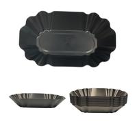 KM · GAMING Set of 10 Reusable Plastic PP Chips & Curry Sausage Bowls Anthracite (Made in Germany/Shatterproof/Dishwasher and Microwave Safe/Stackable)