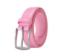 KM Legend Mens Leather Dress Belt for Work Business and Casual, Seattle Pink, 38